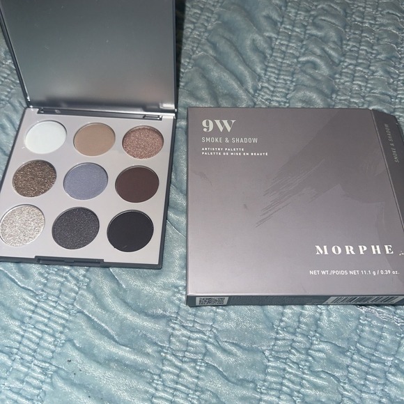 Morphe 9W Smoke & Shadow Artistry Eyeshadow Palette NEW IN BOX grays Smokey Eyes - Picture 1 of 4